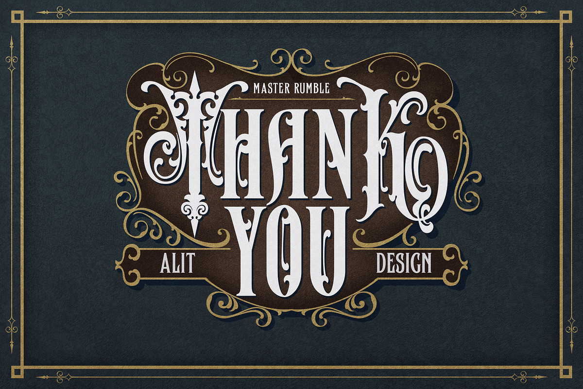 Master Rumble Victorian Typeface, a Blackletter Font by alit design (Photo 25 of 25)