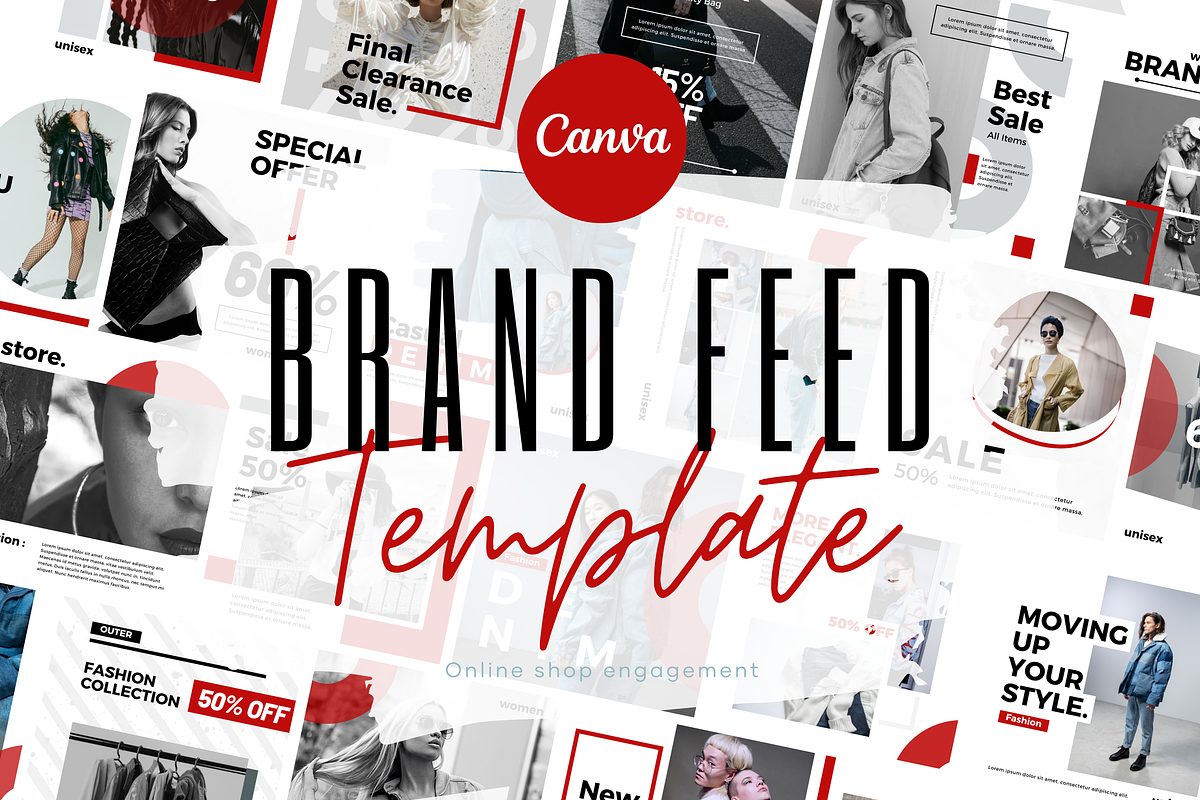 Red Feed Fashion Instagram Template, a Templates & Theme by PayuStudio (Photo 7 of 7)