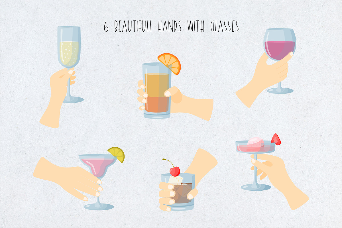 Cocktail Drinks Collection, a Food Illustration by IllarArt (Photo 8 of 10)