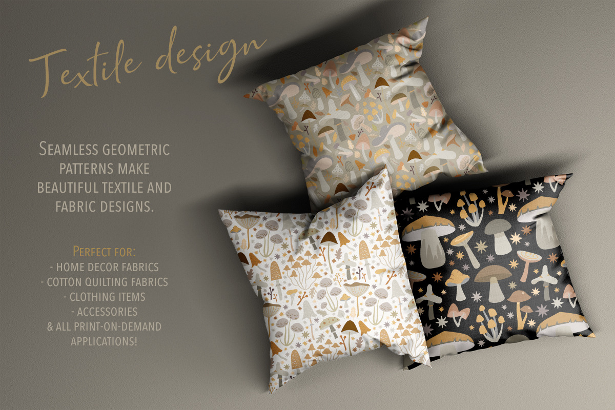 Mid Century Modern Mushrooms, an Object Illustration by Jennadesigns (Photo 6 of 16)