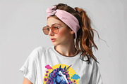 Vibrant unicorn with a spiral horn, an Animal Illustration by yod67 (Thumbnail 3 of 9)
