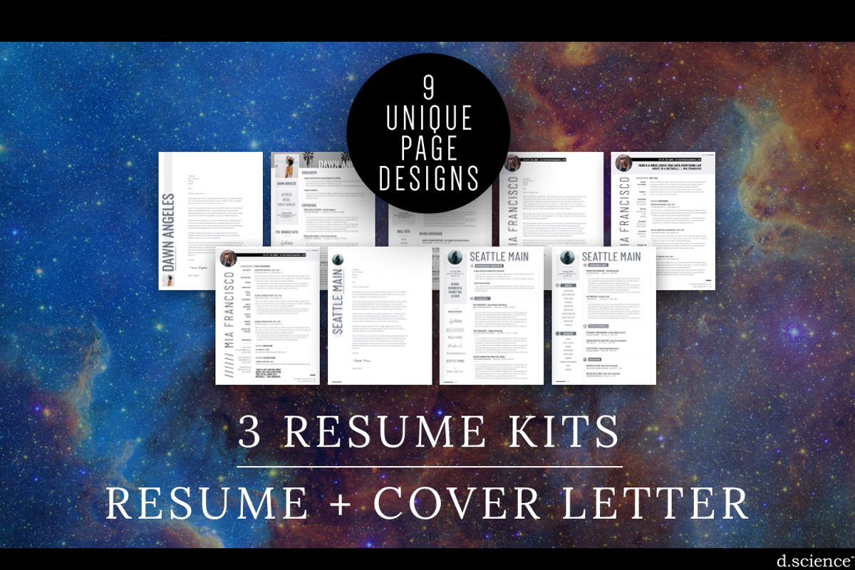 3X Resume Bundle-LeftCoast | 70% Off, a Resume Template by Template Monkey @dscience (Photo 2 of 17)