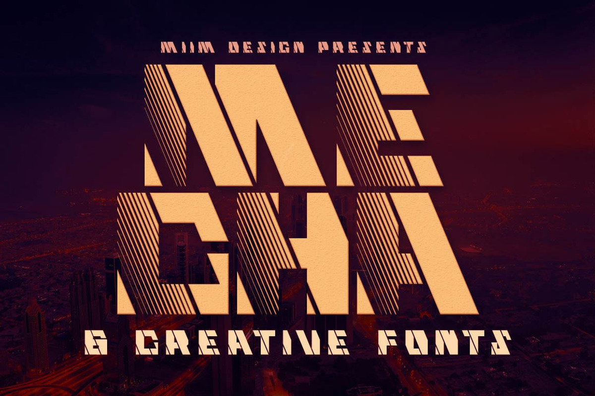 12 Geometric & Futuristic Fonts, a Font by MIIM (Photo 8 of 37)