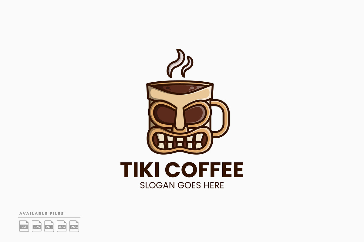 Tiki Coffee Logo, a Branding & Logo Template by Zeer Graphic