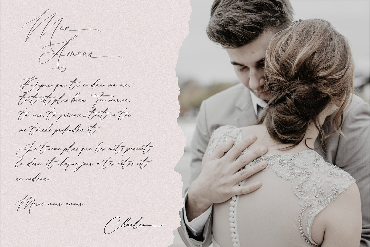 Lune Sauvage A Romantic Script Font, a Script Font by Prestige Artsy Studio (Photo 3 of 10)