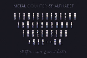 Metal Counter - 3D Lettering