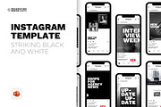Striking B&W Instagram Post Template, a Social Media Template by PresentationDesignStudio (Thumbnail 1 of 12)