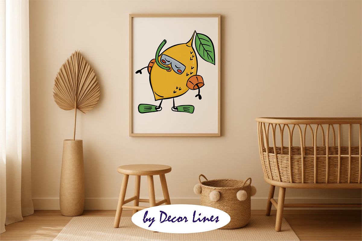 Funny Sunny Kawaii Collection, a Food Illustration by Decor Lines (Photo 5 of 10)