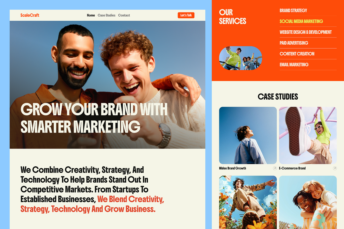 Marketing Agency Landing Page, a Landing Page Template by Ahmed Rubel (Photo 3 of 3)