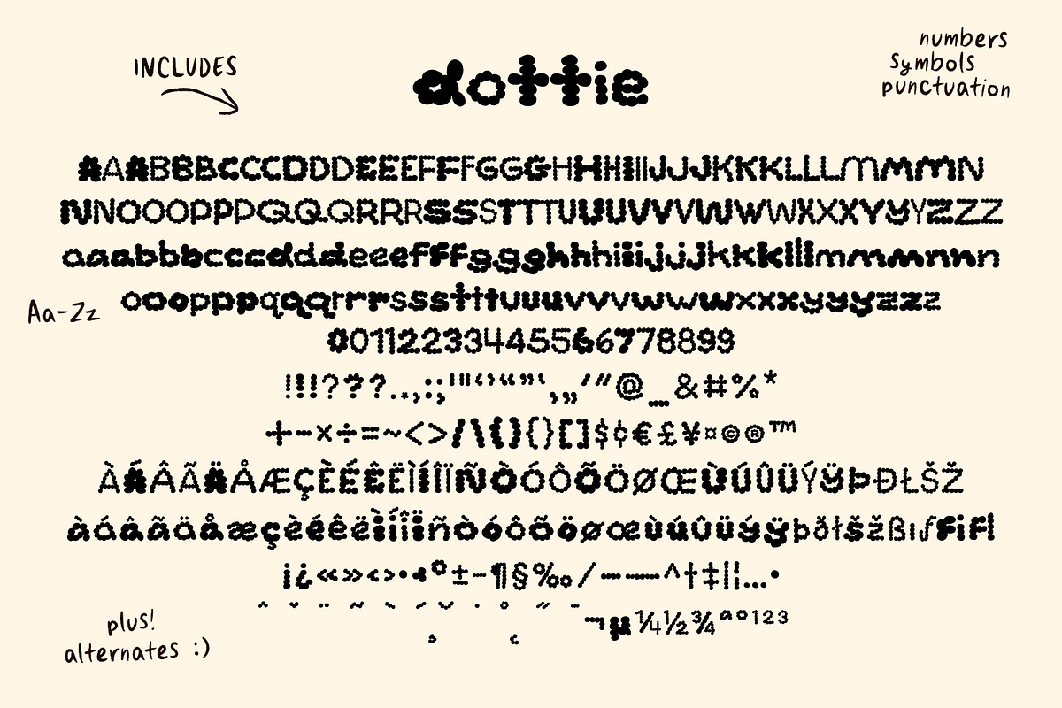 Dottie - A hand-lettered font, a Font by Studio Funshop by Kelli (Photo 10 of 11)