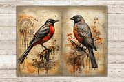 Vintage Birds Junk Journal Pages, an Animal Illustration by GlamArtZhanna (Thumbnail 9 of 9)