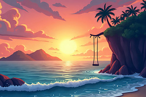 Create a dramatic flat cartoon vecto, a Photo by LOGOCREATIVE