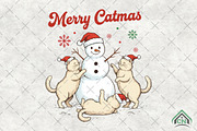 Funny Santa Snowman Cat PNG, an Illustration by Craft Nest (Thumbnail 1 of 6)