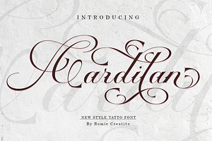Cardilan | Tattoo Font