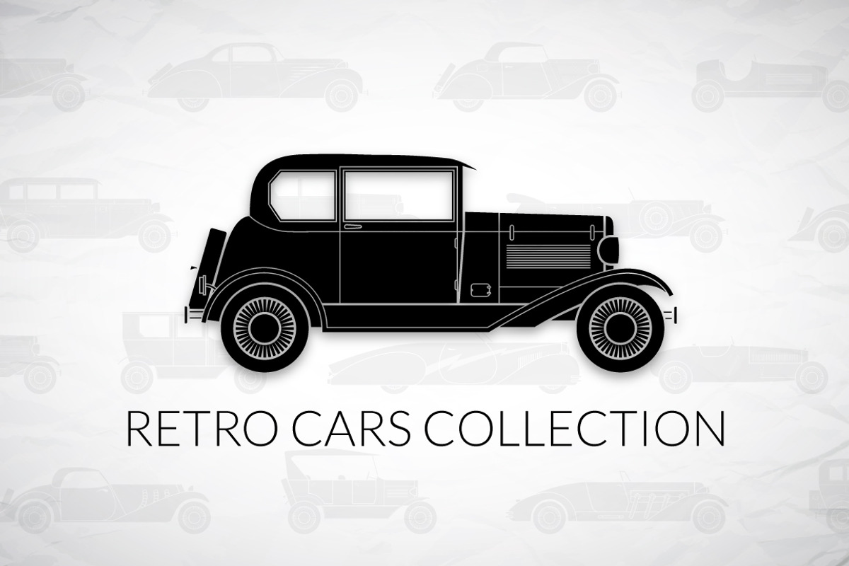 14 icons of retro cars