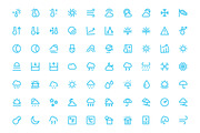 125+ Weather Icons Set, an Outline Icon by Vectors Market (Thumbnail 2 of 3)