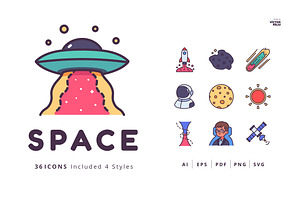 36 Space Icons