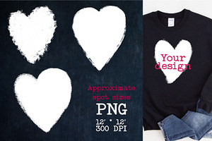 Bleach Effect For Hearts Sublimation