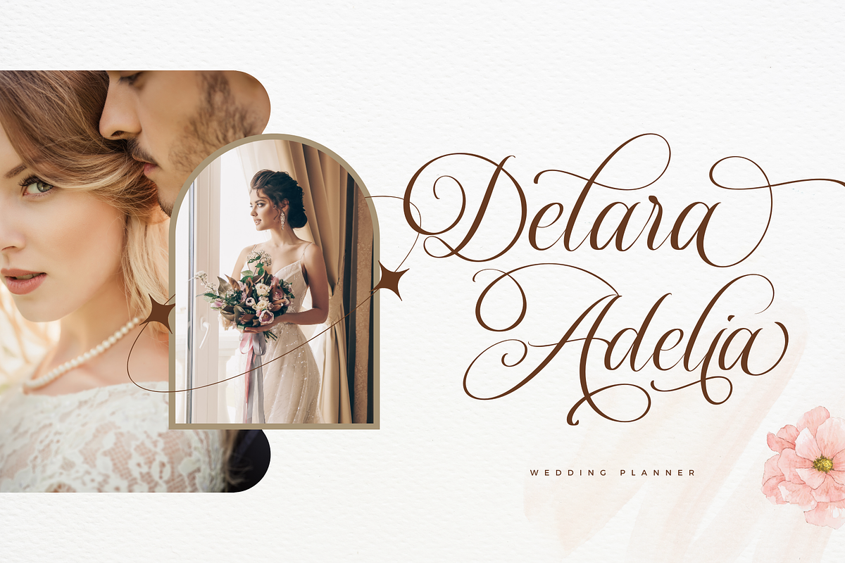 Dellanor Script - A Wedding Font, a Script Font by Ainun Jinan (Photo 3 of 10)