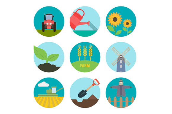Farm flat icons preview 2