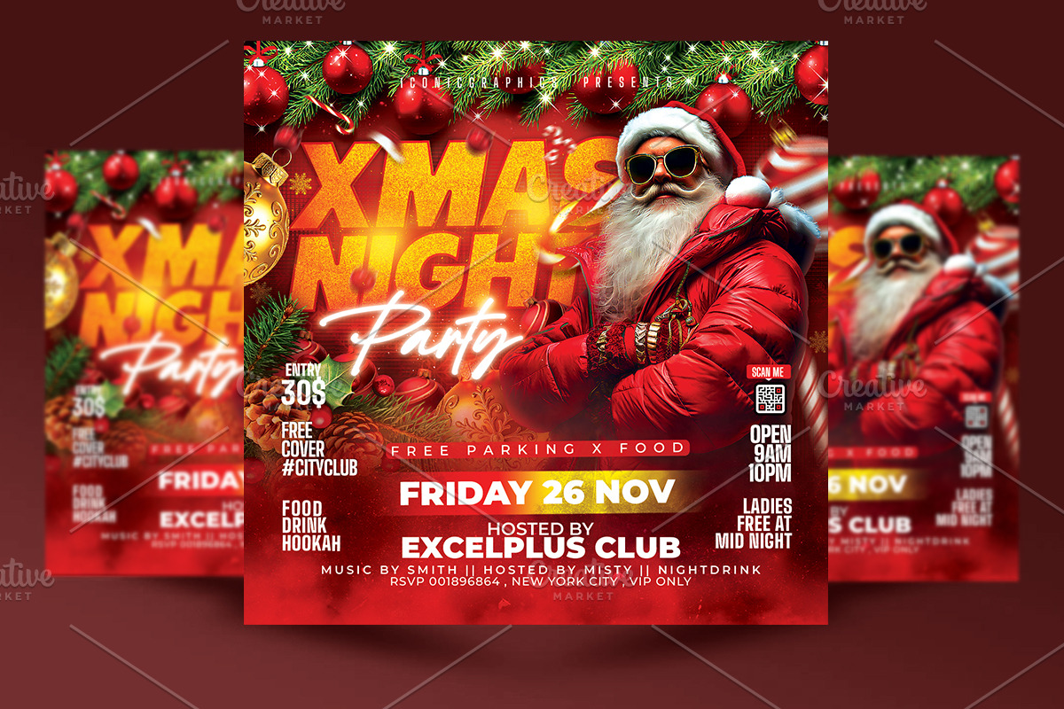 10 Christmas Party Flyer Bundle, a Flyer Template by RTXdesinger99 (Photo 6 of 11)