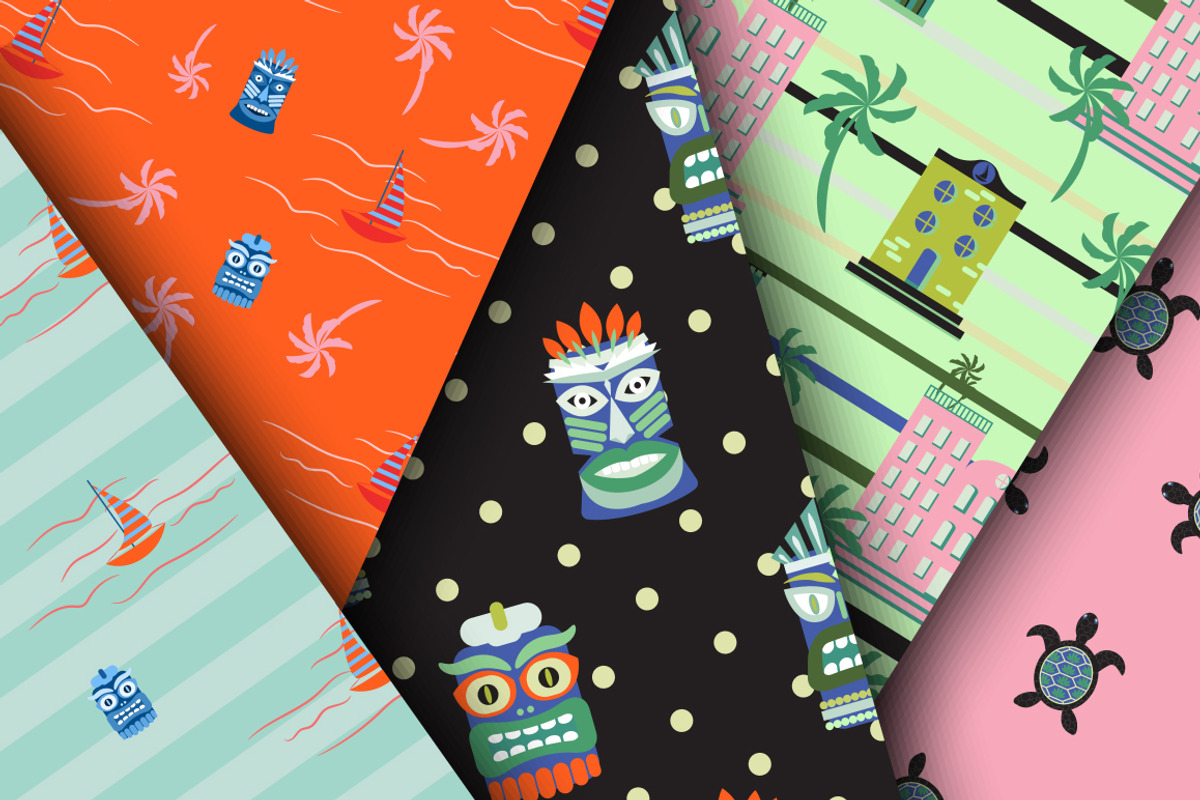 Aloha! Seamless Patterns Set, a Pattern Graphic by InaCorart (Photo 3 of 5)