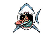 surfing in danger illustration, a Sport Illustration by gunaonedesign (Thumbnail 1 of 4)