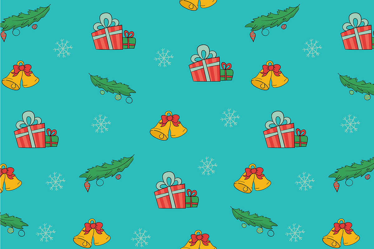 Christmas Doodle Wrapping design, a Pattern Graphic by Margarita I (Photo 3 of 3)