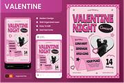 Valentine Concert Flyer Set, a Flyer Template by Annora Studio (Thumbnail 1 of 6)