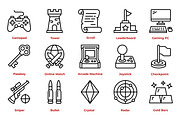 Gaming Icon Set, an Outline Icon by Tekuni (Thumbnail 2 of 10)