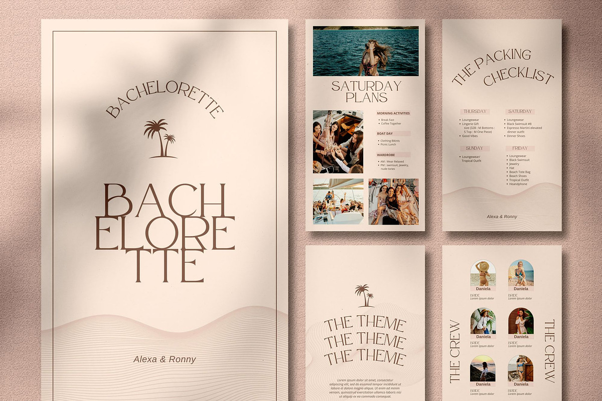PInk Bachelorette Itinerary Canva, a Presentation Template by SKY CREATION (Photo 3 of 7)