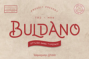 Buldano Stylish Sans, a Sans Serif Font by Hanaksara Studio (Thumbnail 1 of 11)