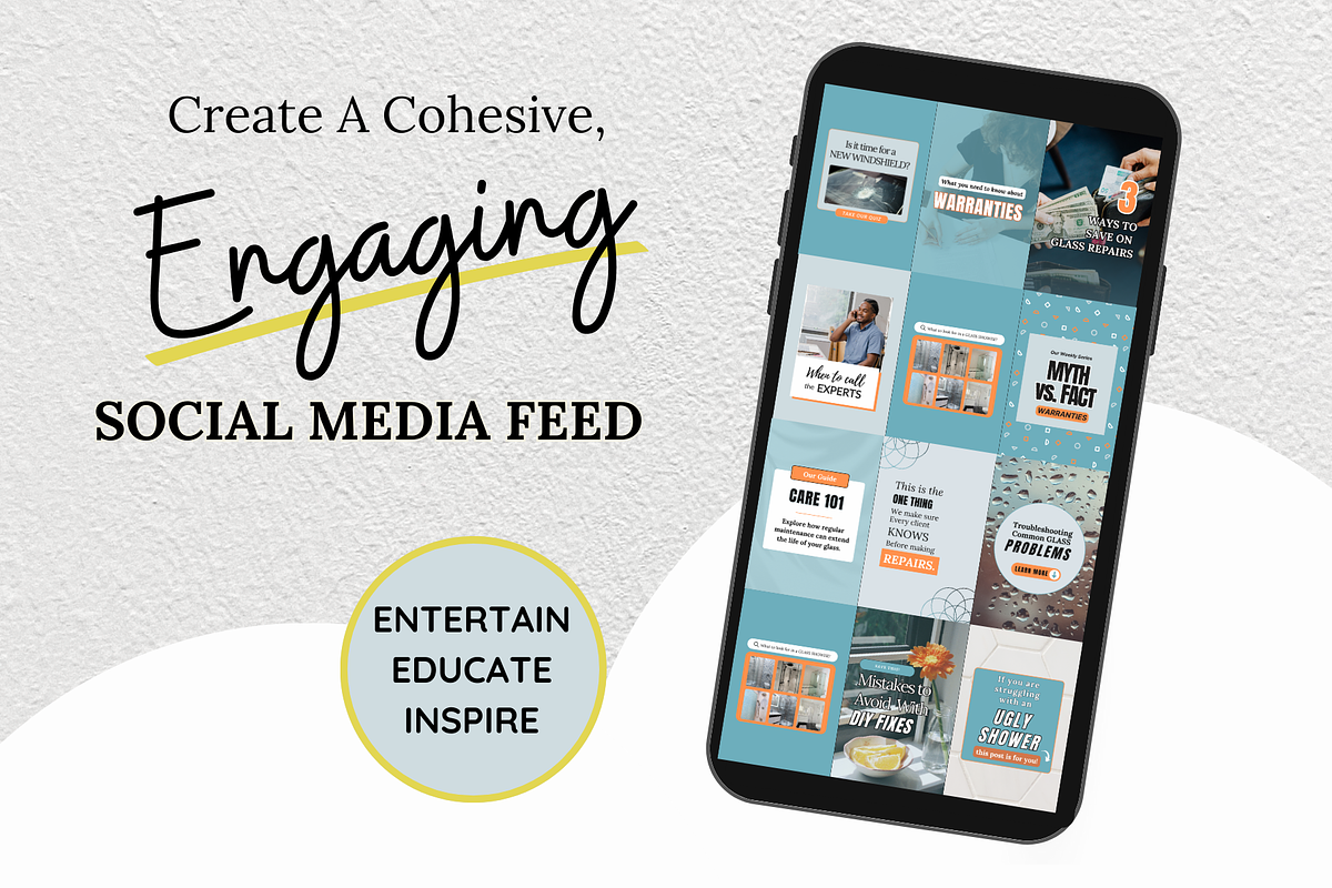 Glass Repair Reel Cover Templates, a Social Media Template by gooddogcreativeco (Photo 5 of 9)