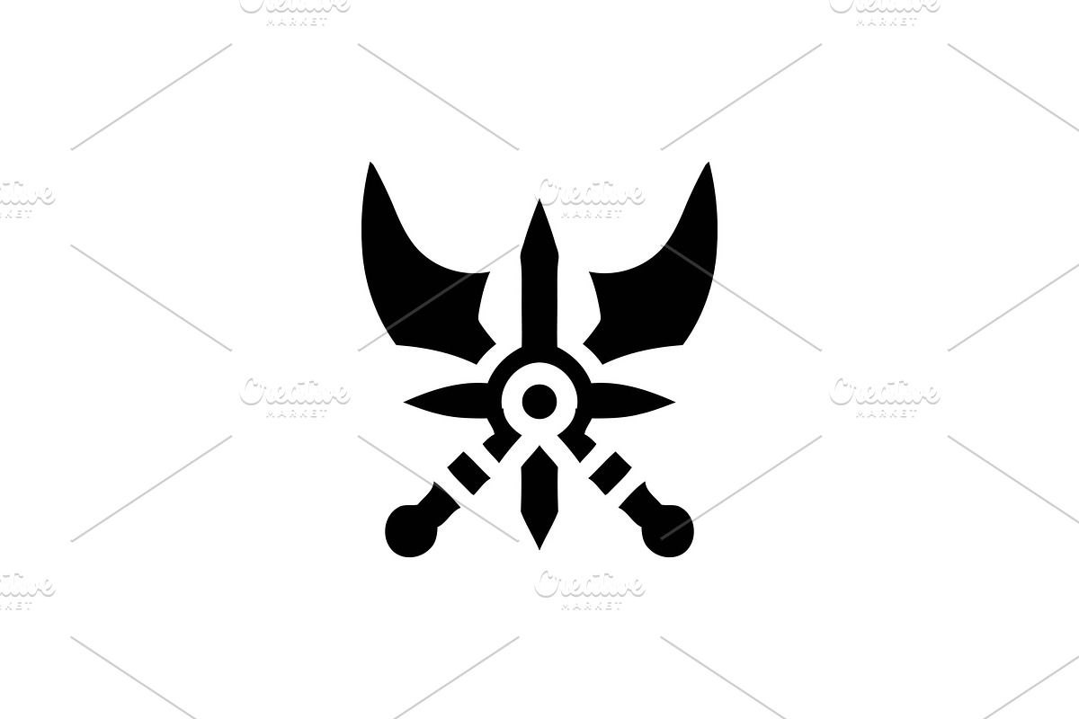 Crossed weapons heraldry emblem, a Branding & Logo Template by Vectorium Studio (Photo 1 of 2)