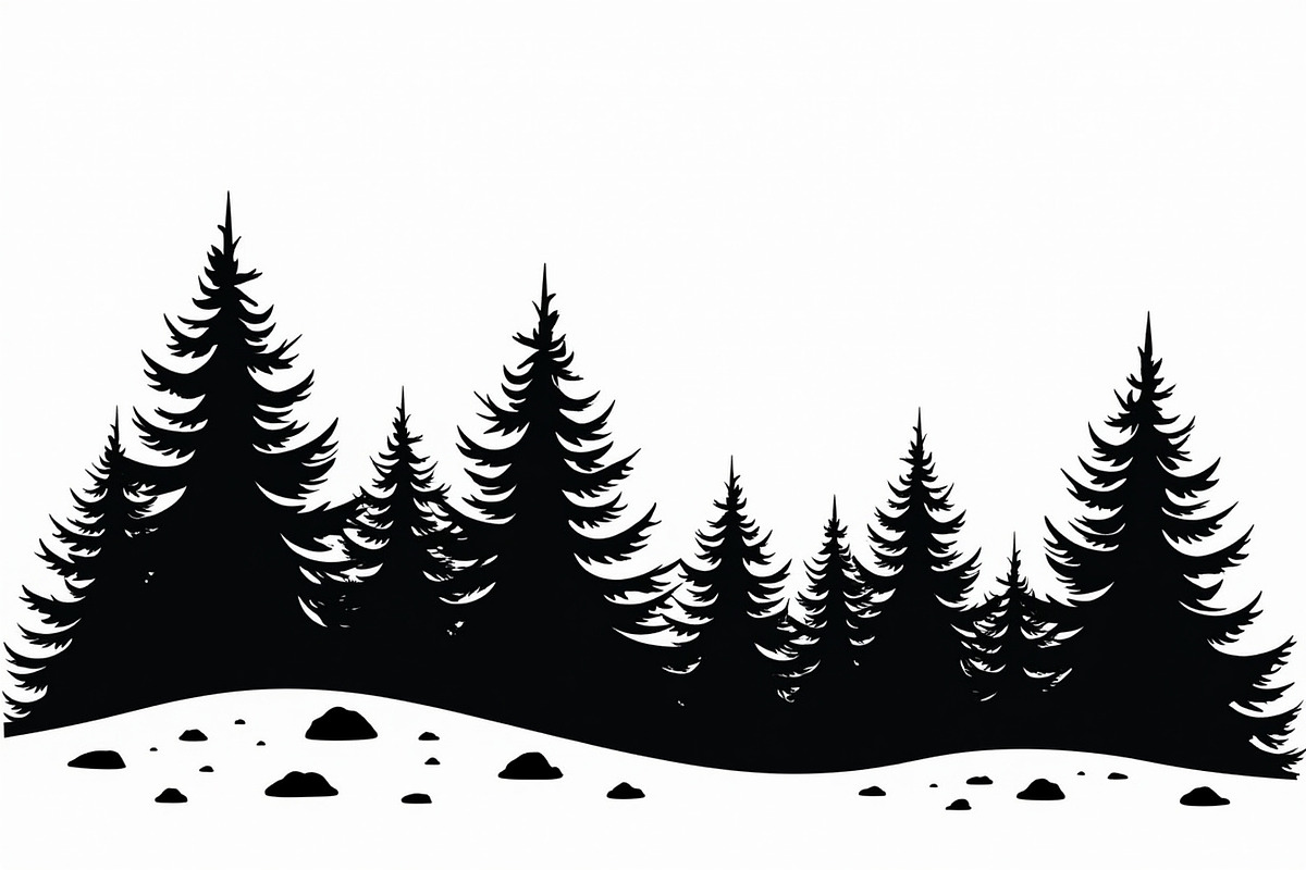 Pine Forest Silhouette Bundle, a Graphic by Creativeshirt (Photo 3 of 16)
