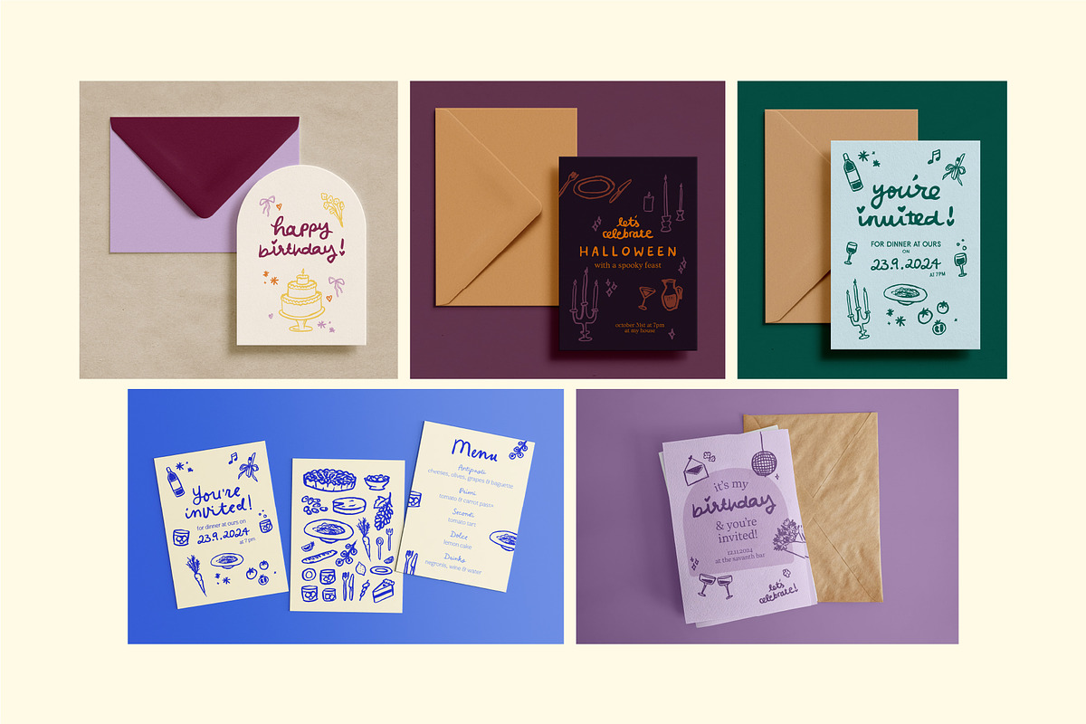 Dinner Party Illustrations, a Food Illustration by sophinka design (Photo 12 of 16)