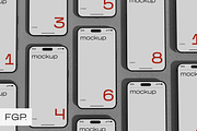 Multiscreen iPhone mockup, an iPhone Mockup by fgp.mockup (Thumbnail 1 of 2)