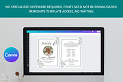 Minimalist Floral Funeral Invitation, an Invitation Template by SmmrDesign (Thumbnail 8 of 8)