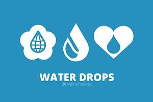 Water Drops. 20 Logo Templates.