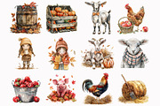 Fall Farm Clipart Bundle, an Illustration by Design Market (Thumbnail 2 of 4)
