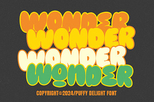 Puffy Delight - Playful Display Font