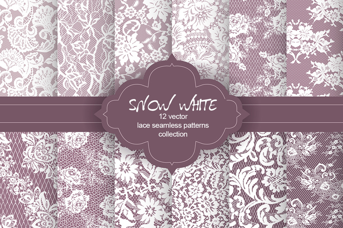 Snow White Lace Collection, a Pattern Graphic by Simple Design (Photo 1 of 5)
