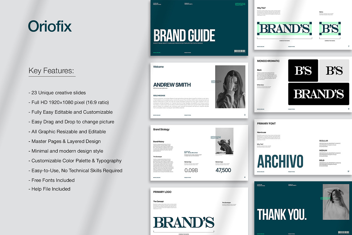 Brand Guidelines Presentation, a Presentation Template by Oriofix (Photo 2 of 10)