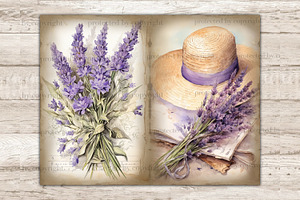 Lavender Junk Journal Pages