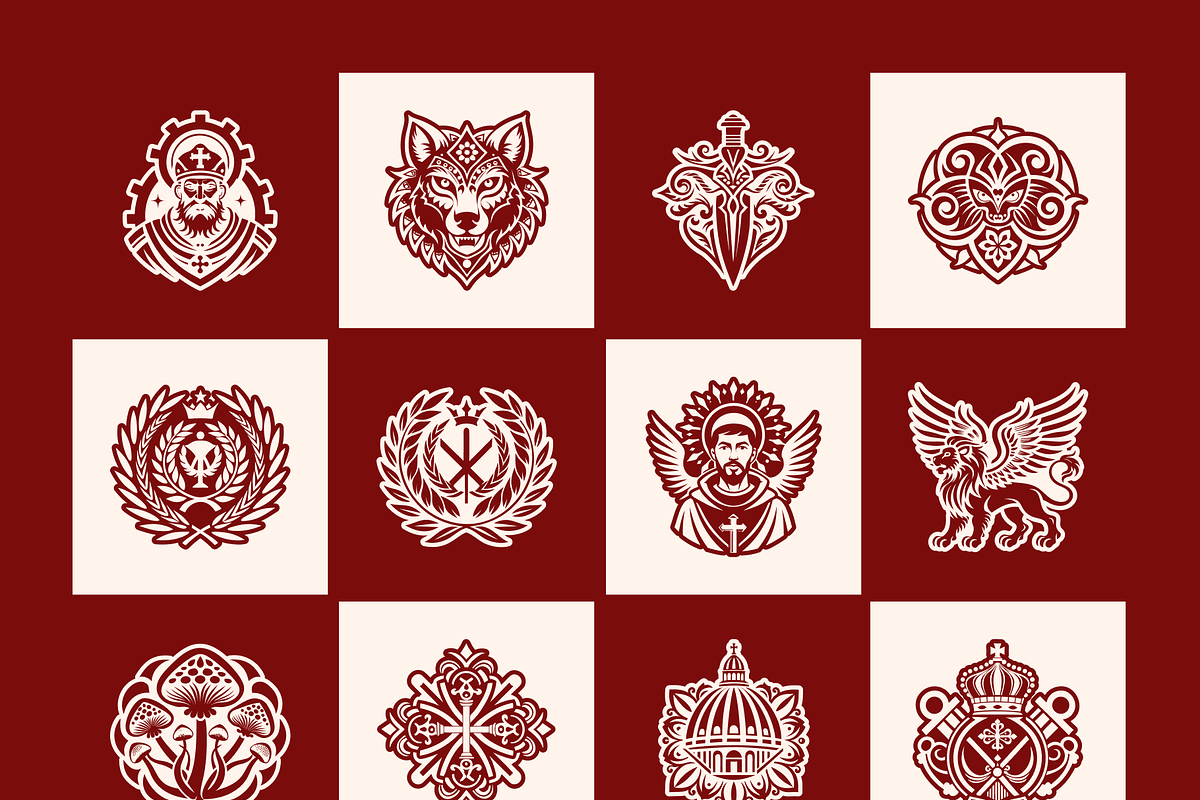 Italian Symbols Art Set, a Solid Icon by Creative Stall (Photo 10 of 10)