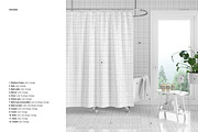 Wave Pleat Shower Curtain Mockup, a Household Mockup by creatsy2 (Thumbnail 3 of 5)