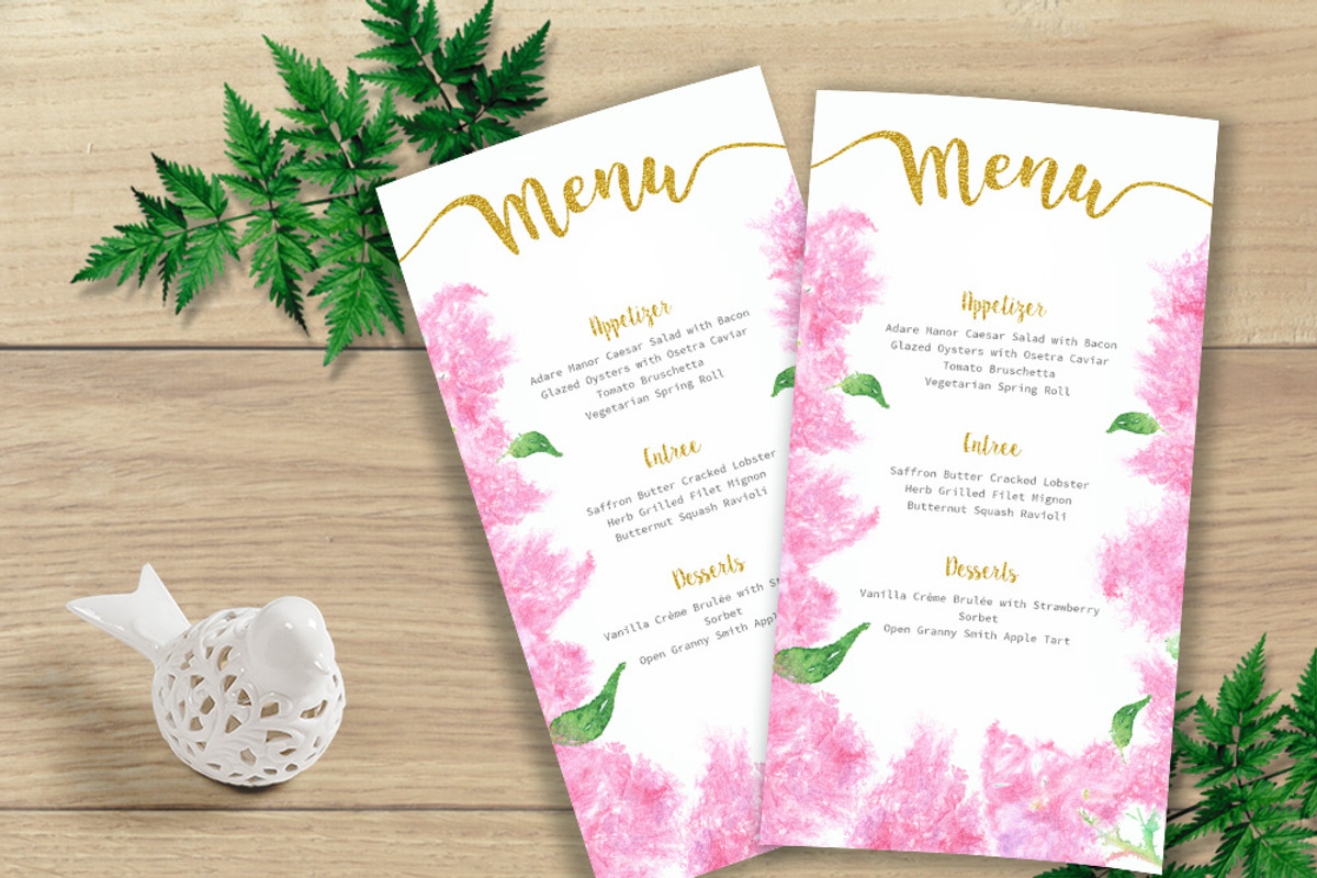 Pink Lilac Watercolor Wedding Suite, a Stationery Template by Love Design (Photo 7 of 14)