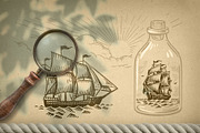 Nautical. Mockups, vector, textures., a Texture Illustration by bioraven (Thumbnail 4 of 26)
