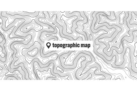 Topographic map with contour lines, an Illustration by 32pixels