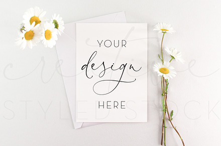 Wild Daisy 5x7 Card Mockup